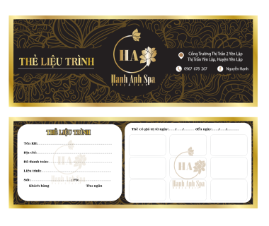 In Thẻ Liệu Trình Spa | Nơi In Thẻ Liệu Trình Uy Tín Toàn Quốc