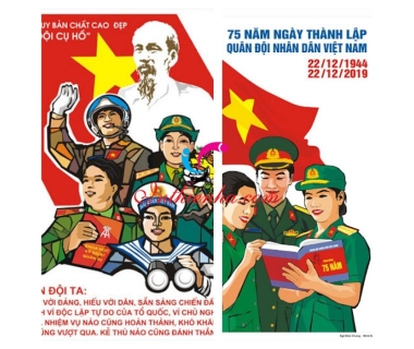 Dowload Mẫu backdrop chào mừng ngày 22/12 Quân đội Nhân dân Việt Nam