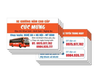 In Nhanh Card Nhà Xe Hà Nội | Giá Rẻ, Lấy Trong 2H