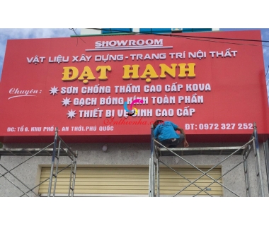 Mẫu biển quảng cáo vật liệu xây dựng đẹp Xuất Sắc [Độ bền 10 năm]