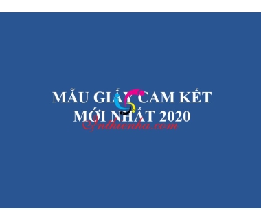 Mẫu bản cam kết, mẫu giấy cam kết chuẩn mới nhất 2021