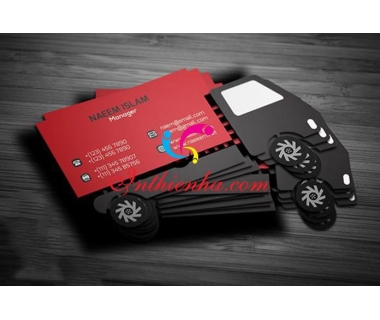 Mẫu card visit cho thuê xe tour du lịch, xe tự lái, xe gia đình