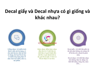 Decal giấy và Decal nhựa có gì khác nhau? Ưu nhược điểm từng loại