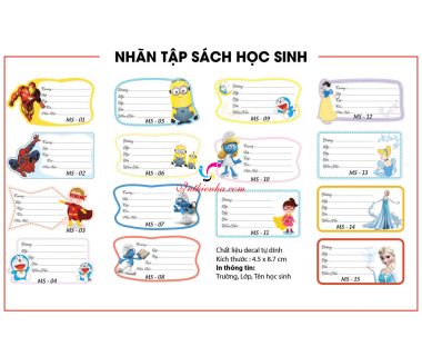 In nhãn vở đẹp giá rẻ lấy ngay tại Hà Nội theo yêu cầu