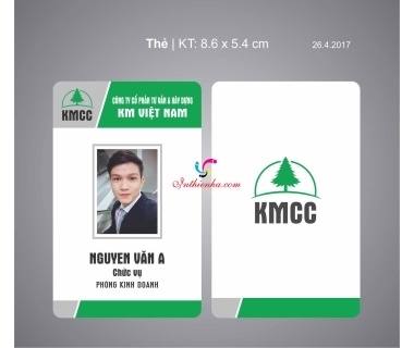 Kích thước thẻ nhựa nhân viên đúng tiêu chuẩn, thông dụng nhất