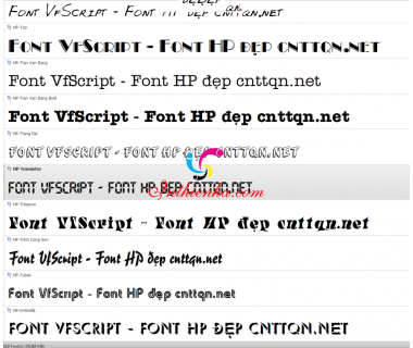 Download 326 Font HP tiếng Việt – mã VNI miễn phí mới nhất