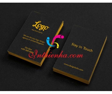 In card visit màu đen ép kim giá rẻ lấy ngay tại Hà Nội