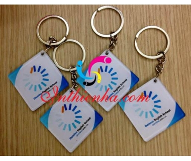 Sản xuất in móc khóa mica giá rẻ Hà Nội theo yêu cầu chỉ 3000đ