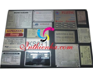 In Tem nhãn máy biến áp bằng đồng, Inox, Decal giá rẻ tại Hà Nội