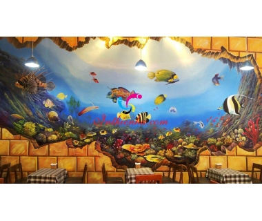 In tranh 3D dán tường đẹp theo yêu cầu / Giao tận nơi
