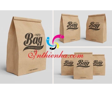 In túi giấy xi măng ( Kraft ) giá rẻ lấy ngay tại Hà Nội – Miễn phí thiết kế