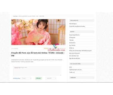 Cách chuyển tạo sửa font chữ Online miễn phí kể cả văn bản bị lỗi