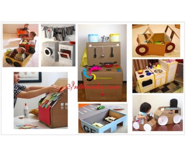 6 cách làm đồ chơi bằng thùng giấy carton cũ
