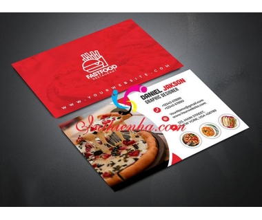 98+ Mẫu Card Visit cửa hàng bánh Pizza đẹp độc đáo
