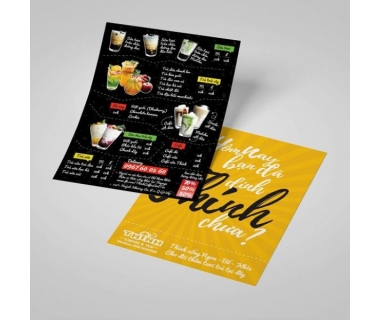 Nghệ Thuật In Tờ Rơi Giới Thiệu Menu Cho Quán Ăn Kích Thích Vị Giác