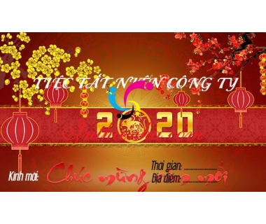 In thiệp mời tất niên công ty đẹp giá rẻ tại Hà Nội / thiết kế độc quyền