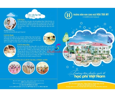 In mẫu tờ rơi quảng cáo tuyển sinh mầm non đẹp giá rẻ – thiết kế miễn phí