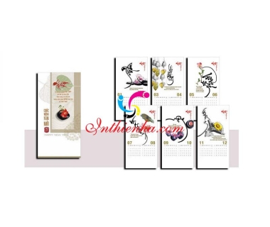In lịch lò xo 5 tờ, 7 tờ treo tường tết 2022 giá rẻ / Thiết kế đẹp