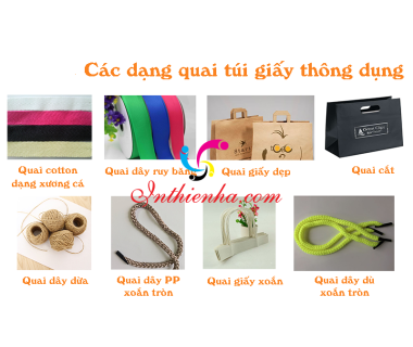Các loại quai túi giấy phổ biến giá rẻ nhất hiện nay 2021