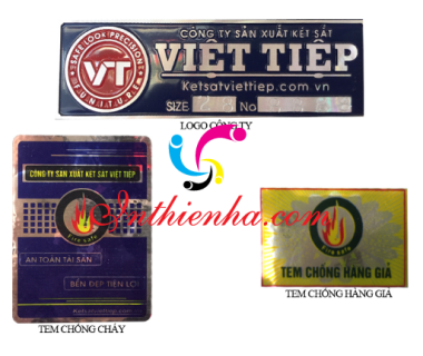 Sản xuất in tem nhãn két sắt két bạc giá rẻ lấy ngay tại Hà Nội