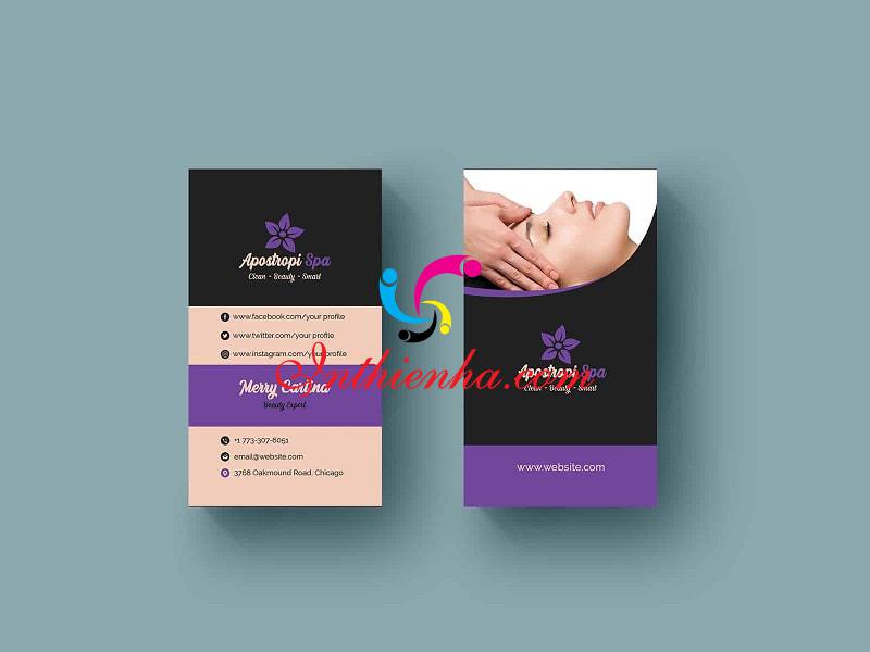 in card ngành spa thẩm mỹ