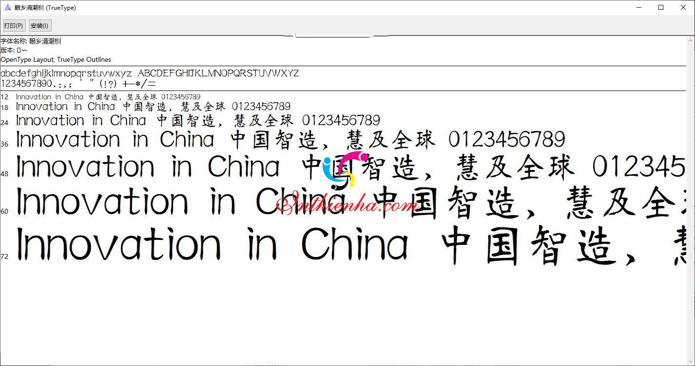 chinese fonts windows 7